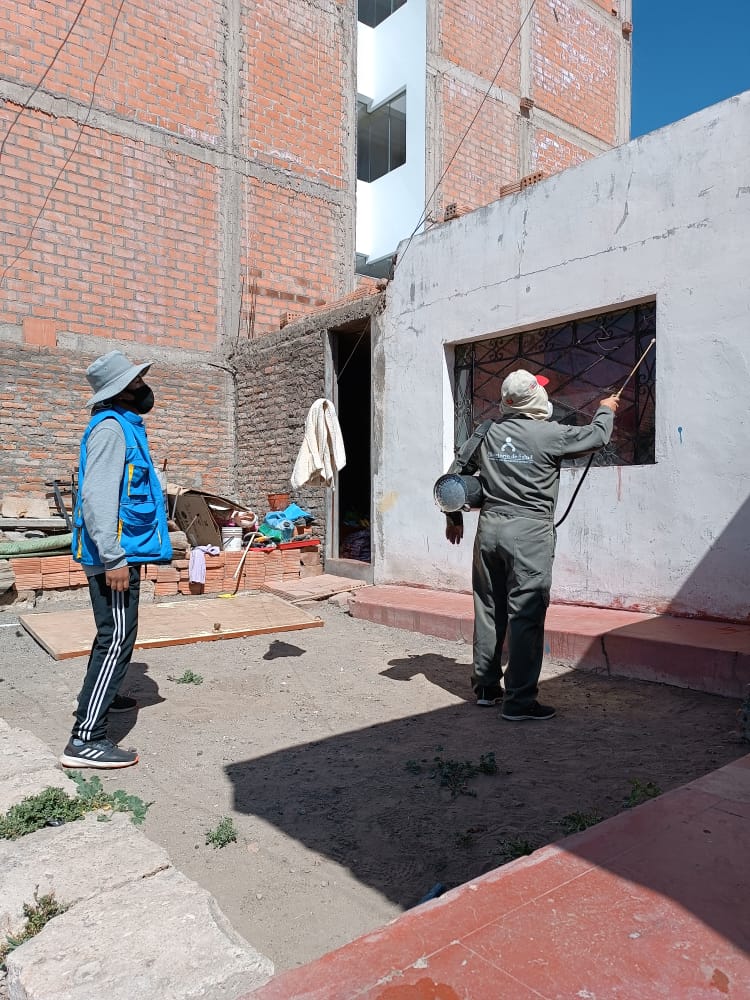 Salud desinfectó dos focos de chirimachas en Cayma