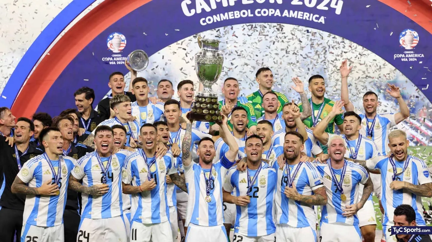 Argentina Soccer Scarf – Campeones De América 2024 Knit Scarf For Fans (Double-Sided)-306480